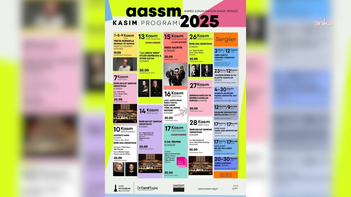 İzmir, kasımda sanatla dolup taşacak