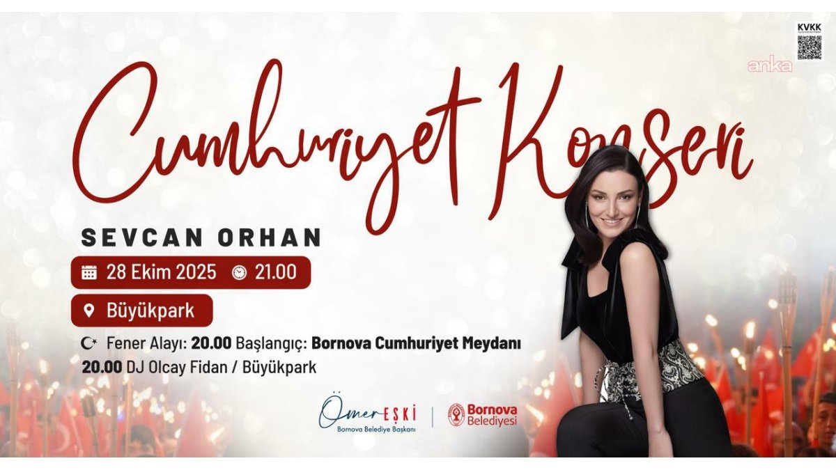 Bornova'da Cumhuriyet coşkusu Sevcan Orhan ile zirveye çıkıyor