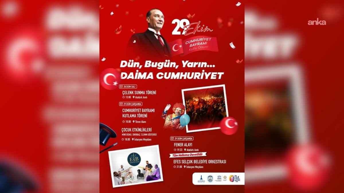 Cumhuriyet coşkusu Efes Selçuk'ta yükseliyor