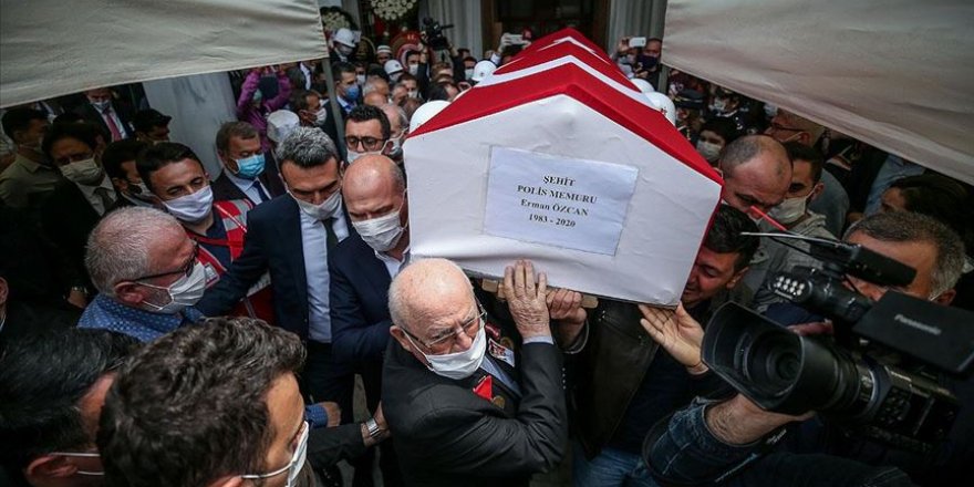 Şehit polis memuru Erman Özcan son yolculuğuna uğurlandı