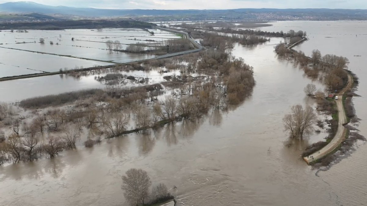 Edirne'de Tarım Arazileri Taşkınla Sular Altında Kaldı