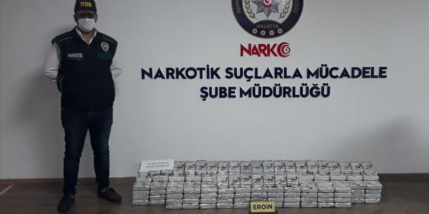Malatya'da 195 kilogram eroin ele geçirildi