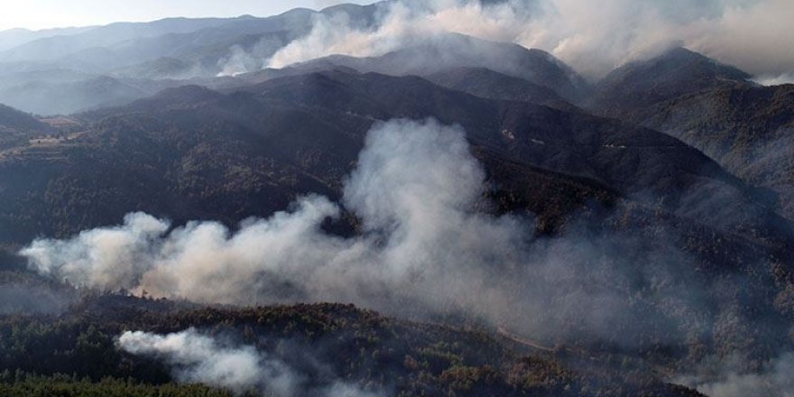 Hatay'daki orman yangınına havadan müdahale tekrar başladı