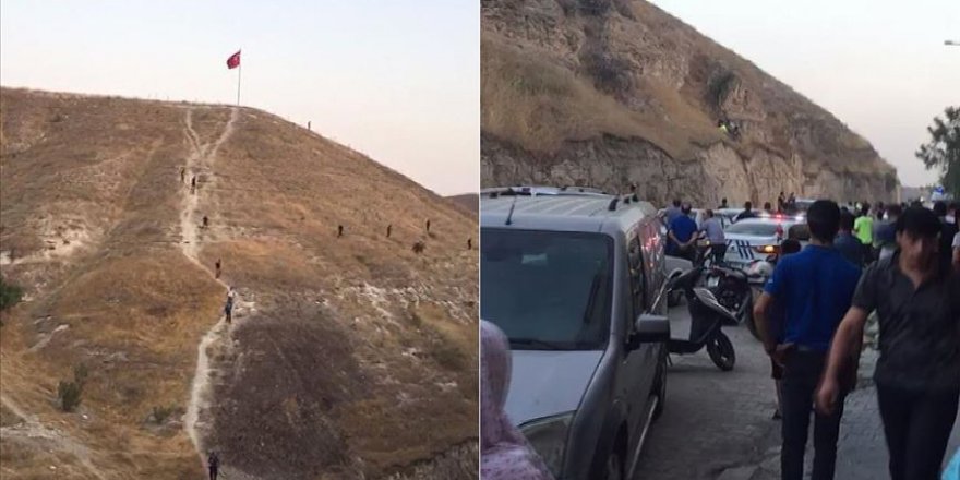 Şanlıurfa'da Türk bayrağını indirmeye çalıştığı iddia edilen kişi gözaltına alındı