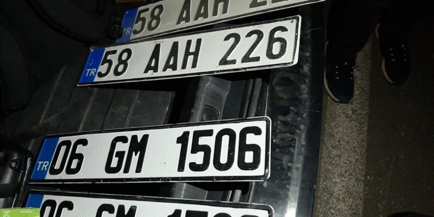 Sivas'ta sahte plaka kullanan sürücüye 28 bin lira ceza