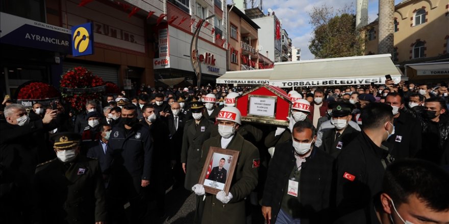 Şehit Uzman Çavuş Özbent İzmir'de son yolculuğuna uğurlandı