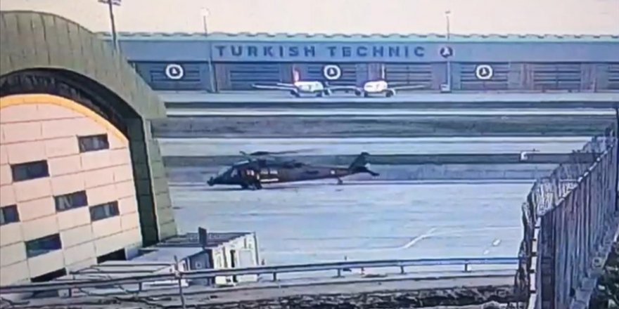 İstanbul'da askeri helikopterin karıştığı kaza anı kameralara yansıdı