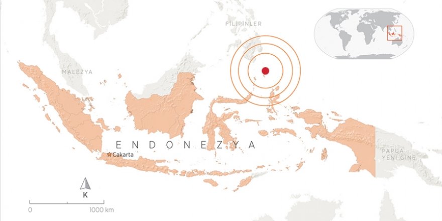 Endonezya'da 7,1 büyüklüğünde deprem