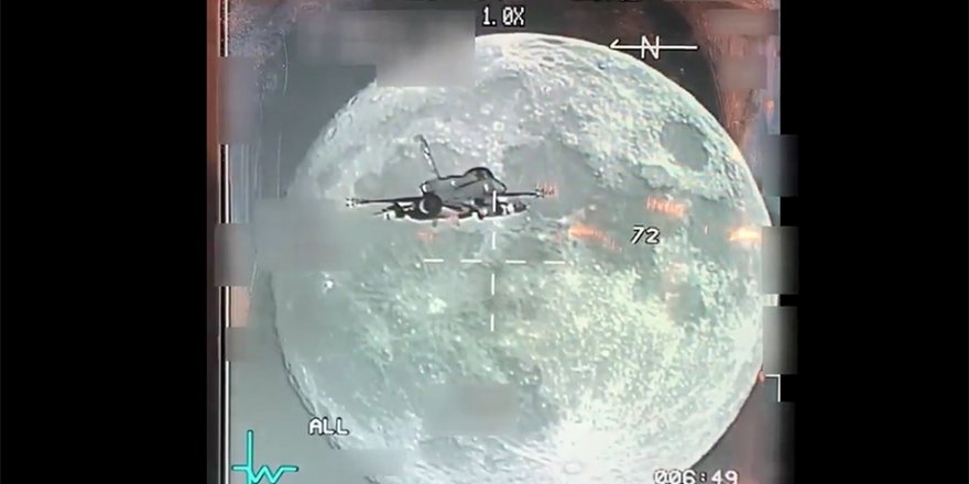 MSB F-16'nın gece uçuşunda görüntülediği dolunay videosunu paylaştı