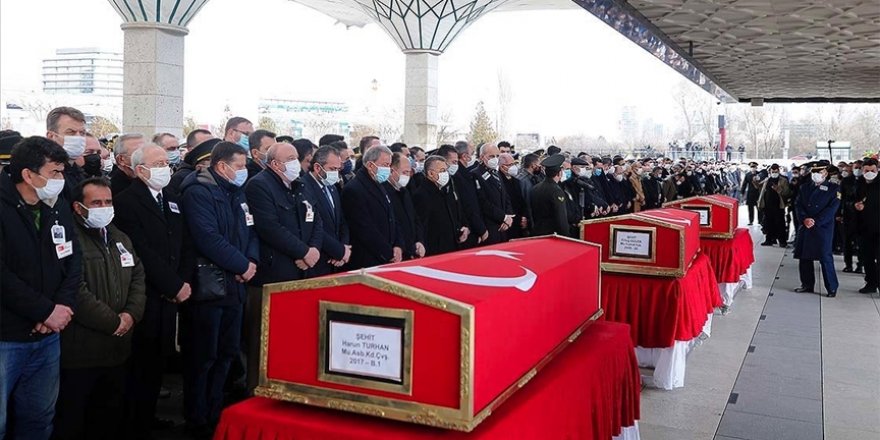 Pençe Kartal-2 Harekatında şehit olan askerler son yolculuklarına uğurlandı