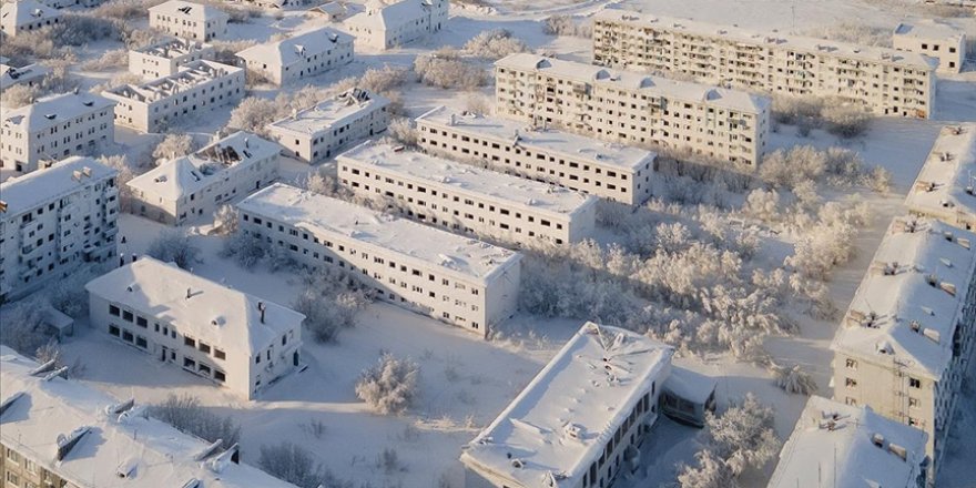 Buz ve karlarla kaplı şehir: Vorkuta​​​​​​​