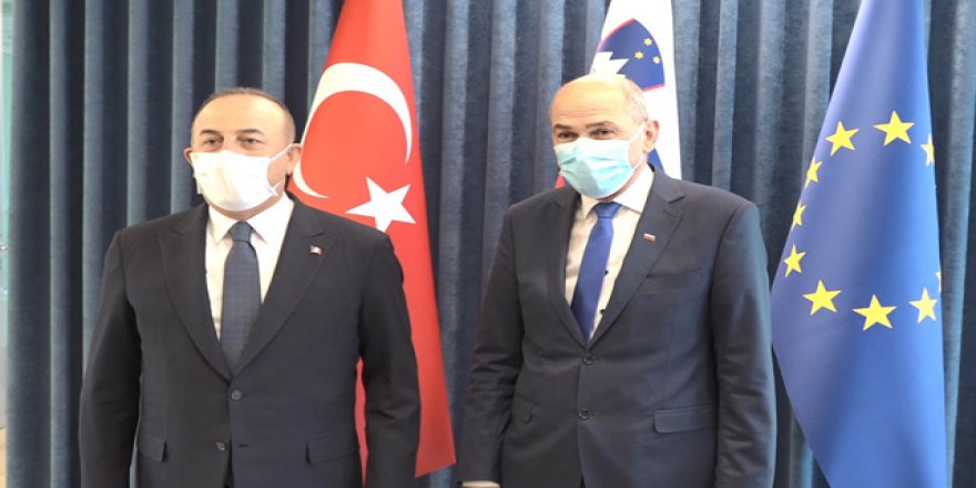 Bakan Çavuşoğlu, Slovenya Başbakanı Jansa ile görüştü