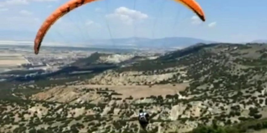 Paraşütçüyle diyaloğu güldüren çiftçinin uçma hayali gerçek oldu