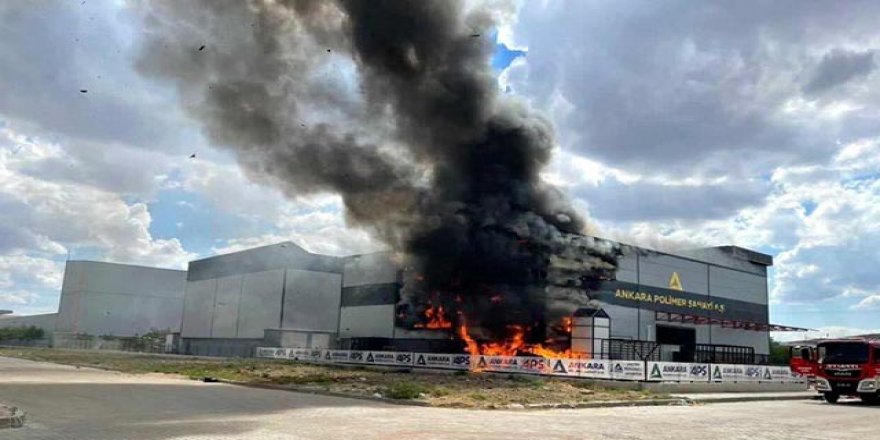 Ankara'da fabrika yangını