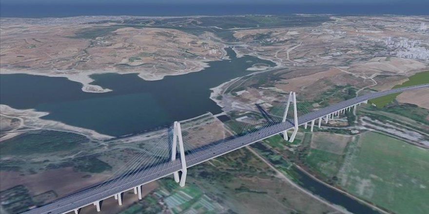 Kanal İstanbul Sazlıdere Köprüsü'nün temeli atıldı