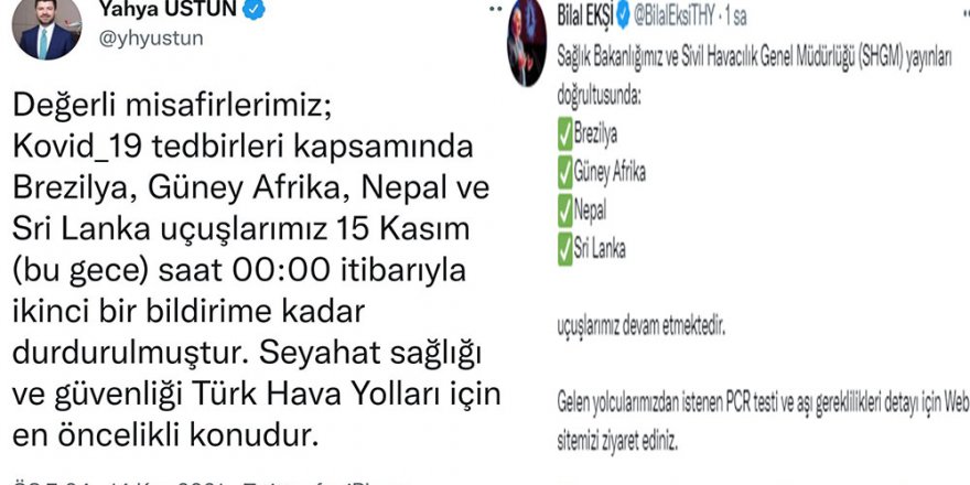 THY ile uçmak isteyenler kime inanacağını şaşırdı. Genel Müdür başka, Basın Müşaviri başka konuştu
