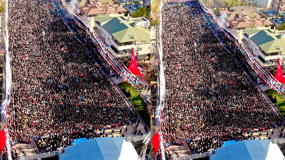 İYİ Parti'nin mitinginde coşkulu kalabalık