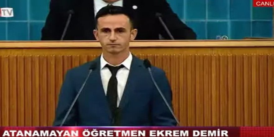 İYİ Parti Grubunda konuşan öğretmen alkış yağmuruna tutuldu