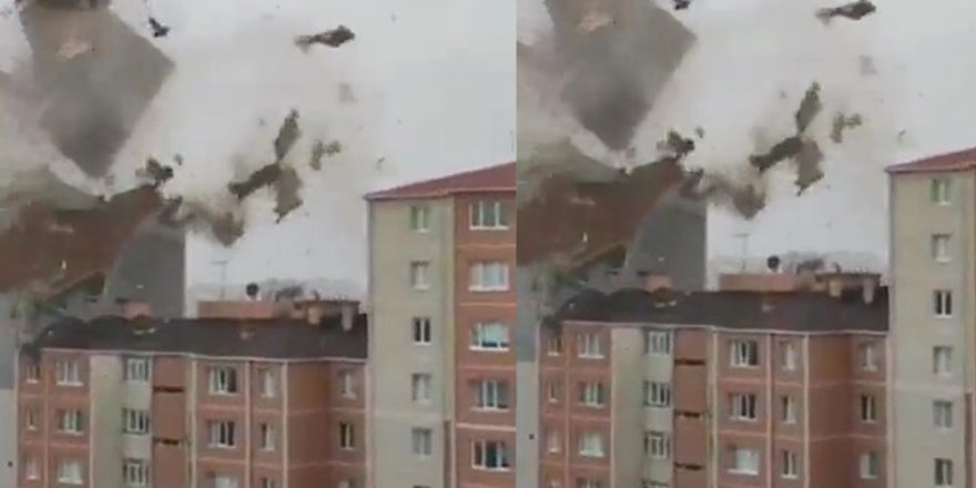 İstanbul'u lodos vurdu, çatılar uçtu