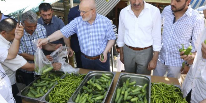 Doğal sebzeler ücretsiz dağıtıldı
