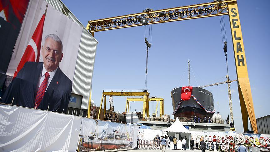 Lojistik destek gemisi denize indirildi