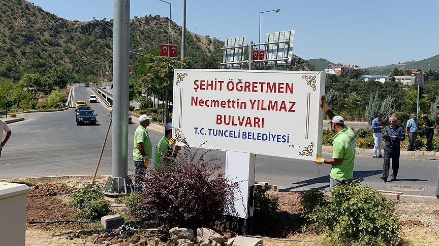 Şehit öğretmenin adı Tunceli'de bulvarda yaşayacak