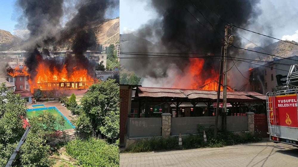 Artvin’de 3 katlı otelde yangın