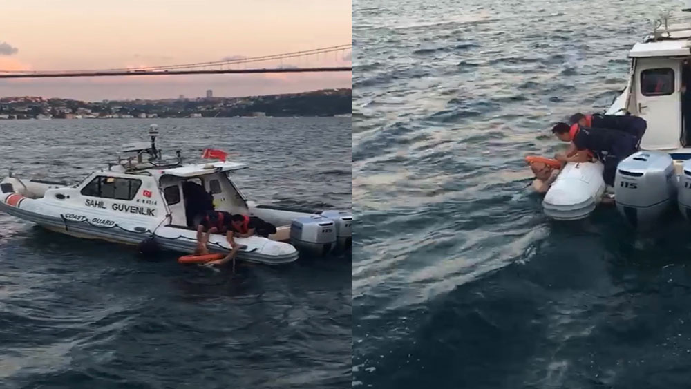 Sarıyer'de akıntıya kapılan adam son anda kurtarıldı