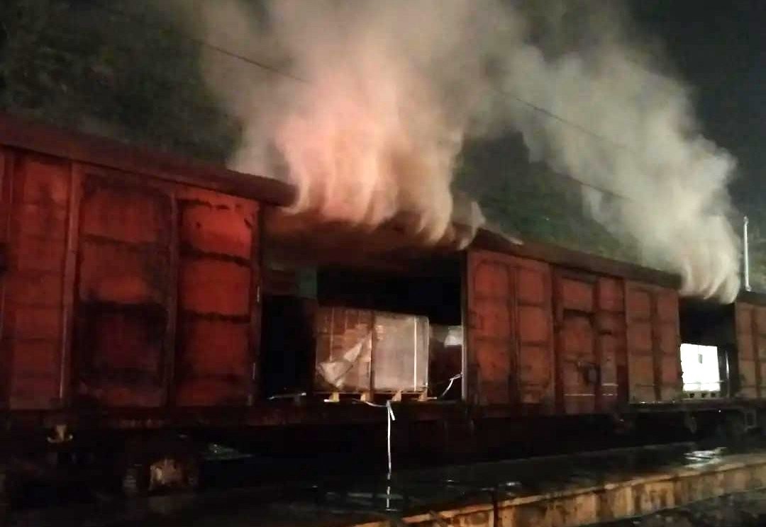 Osmaniye'de yük treninde yangın