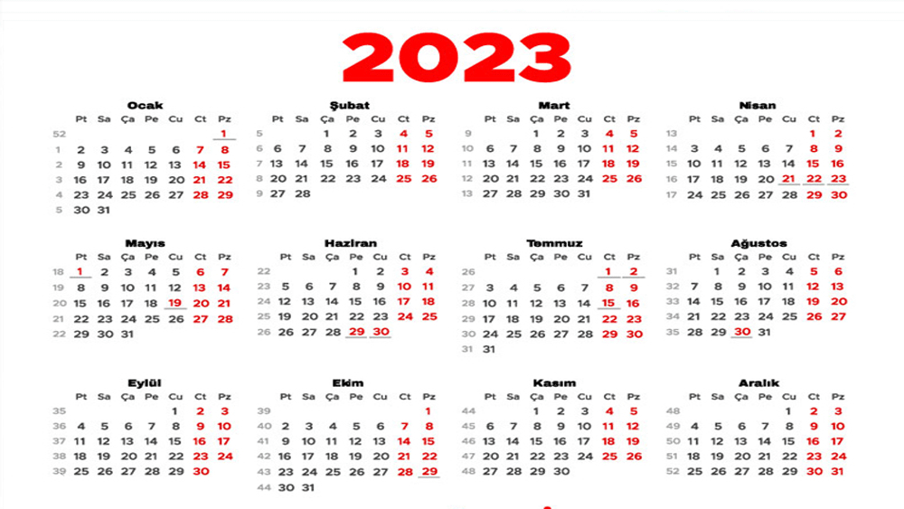 2023 yılı resmi tatilleri belli oldu