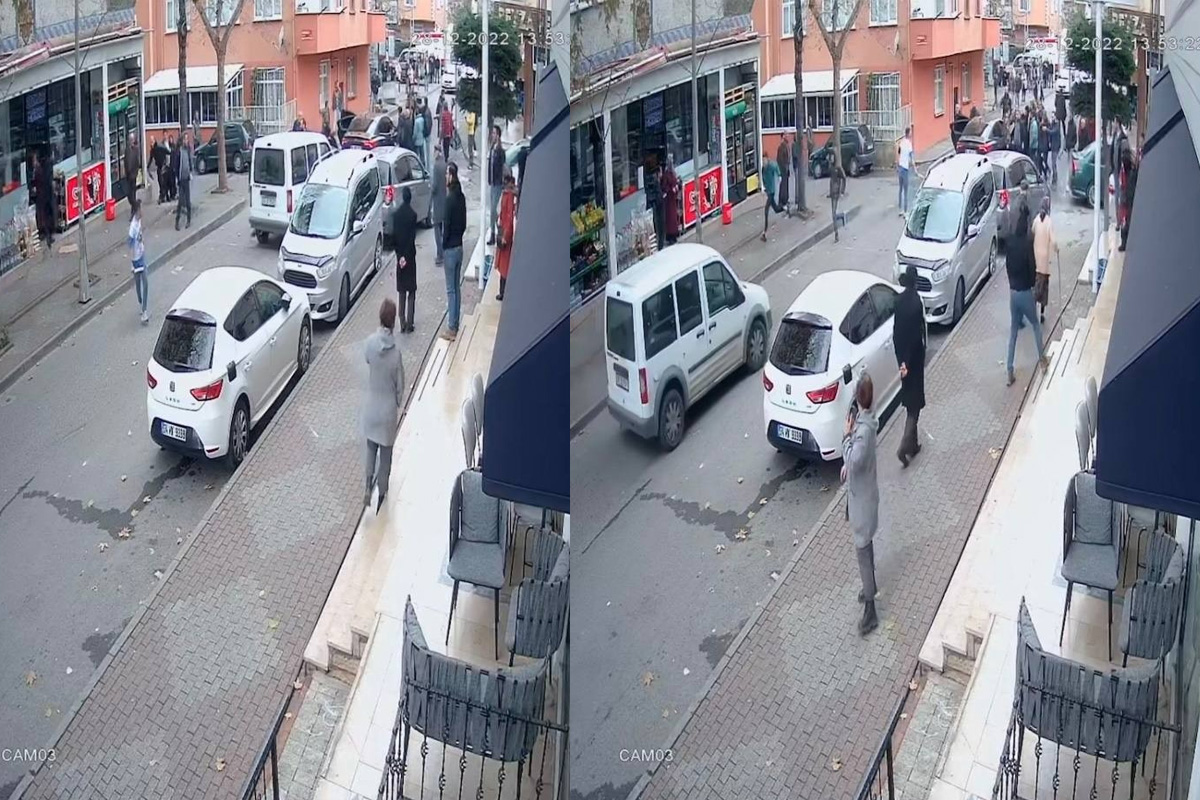 Dizi seti ekibine rambo bıçağı ve satırla saldırı