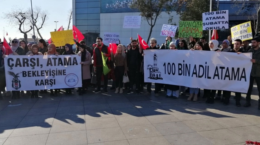 Öğretmenler adayları haykırdı: 100 bin atama istiyoruz