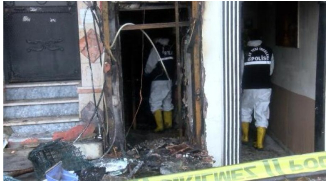 Yanan restoran deposunda ceset bulundu