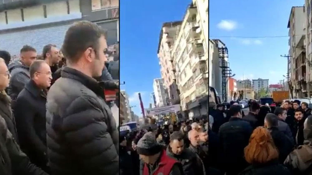 Bakan Bozdağ’ı protesto eden depremzedeler gözaltında!