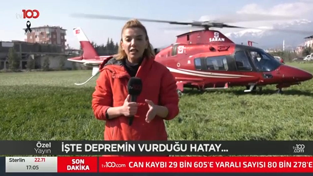 Çifte felaketin ardından geriye enkaz yığınları kaldı. tv100 Hatay’ı havadan görüntüledi