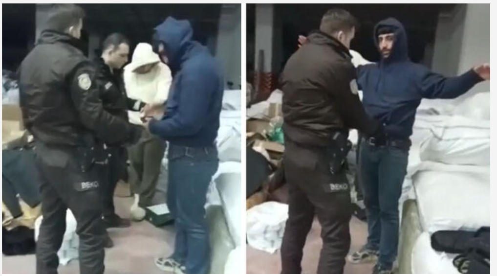 Yardımları çalmak isterken suçüstü yakalandılar