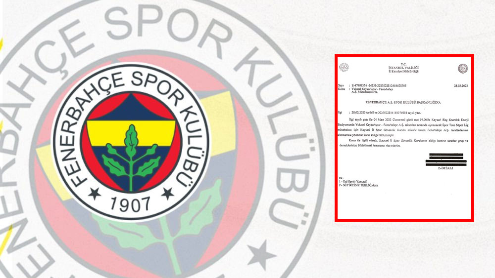 Fenerbahçe'den deplasman yasağına ilişkin yürütmeyi durdurma başvurusu!