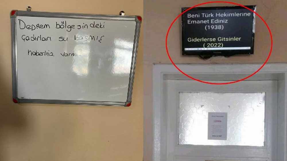 Kapısına Atatürk’ün ve Erdoğan’ın sözlerini asan hekime soruşturma