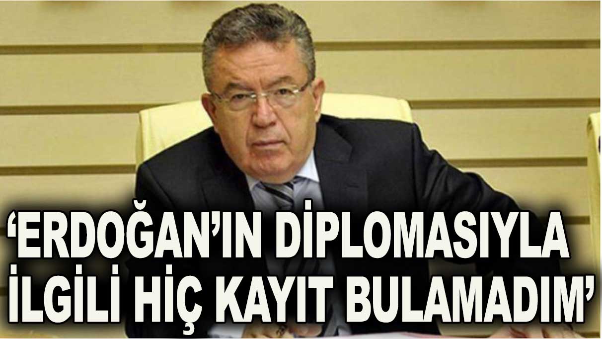 'Erdoğan’ın diplomasıyla ilgili hiç bir kayıt bulamadım'