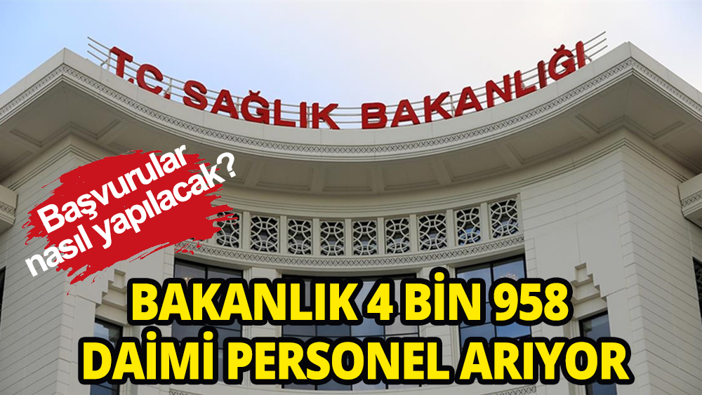 Fahrettin Koca duyurdu: 4 bin 598 personel alınacak