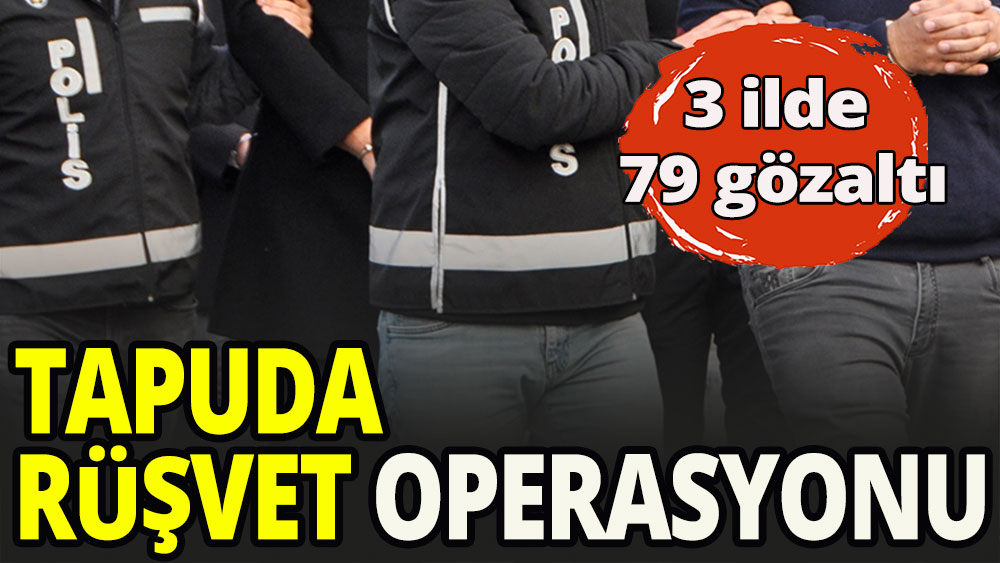 Tapu'da rüşvet operasyonu: 79 gözaltı