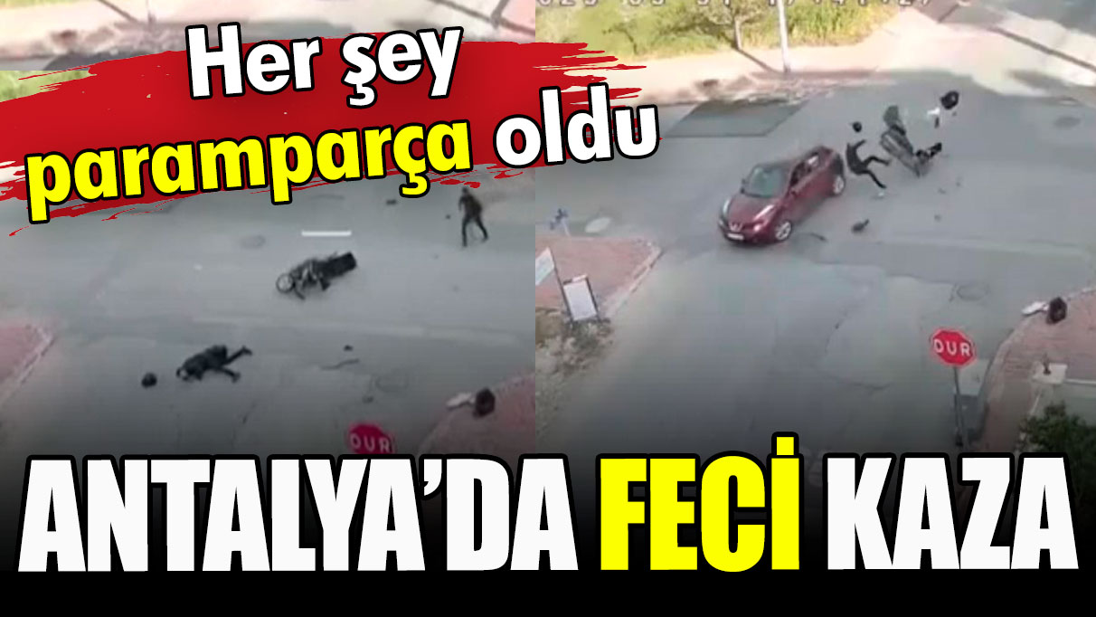 Antalya'da feci kaza: Metrelerce sürüklendi