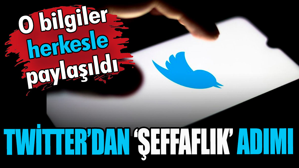 Twitter'da 'şeffaflık' dönemi: O bilgiler açık hale getirildi