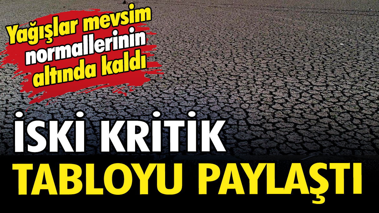 İSKİ kritik tabloyu paylaştı: Mevsim normallerinin altında