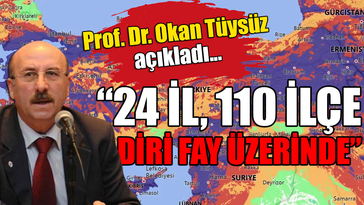 Prof. Dr. Okan Tüysüz'den deprem uyarısı: 24 il, 110 ilçe diri fay üzerinde