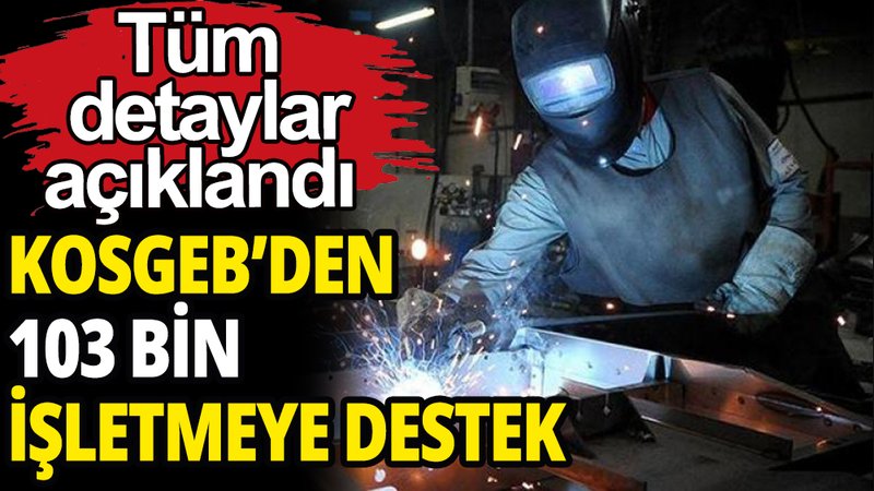 KOSGEB'ten 103 bin işletmeye destek