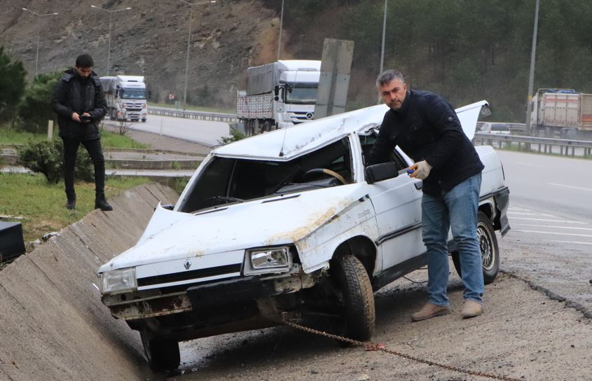 Bu araçtan burnu bile kanamadan çıktı