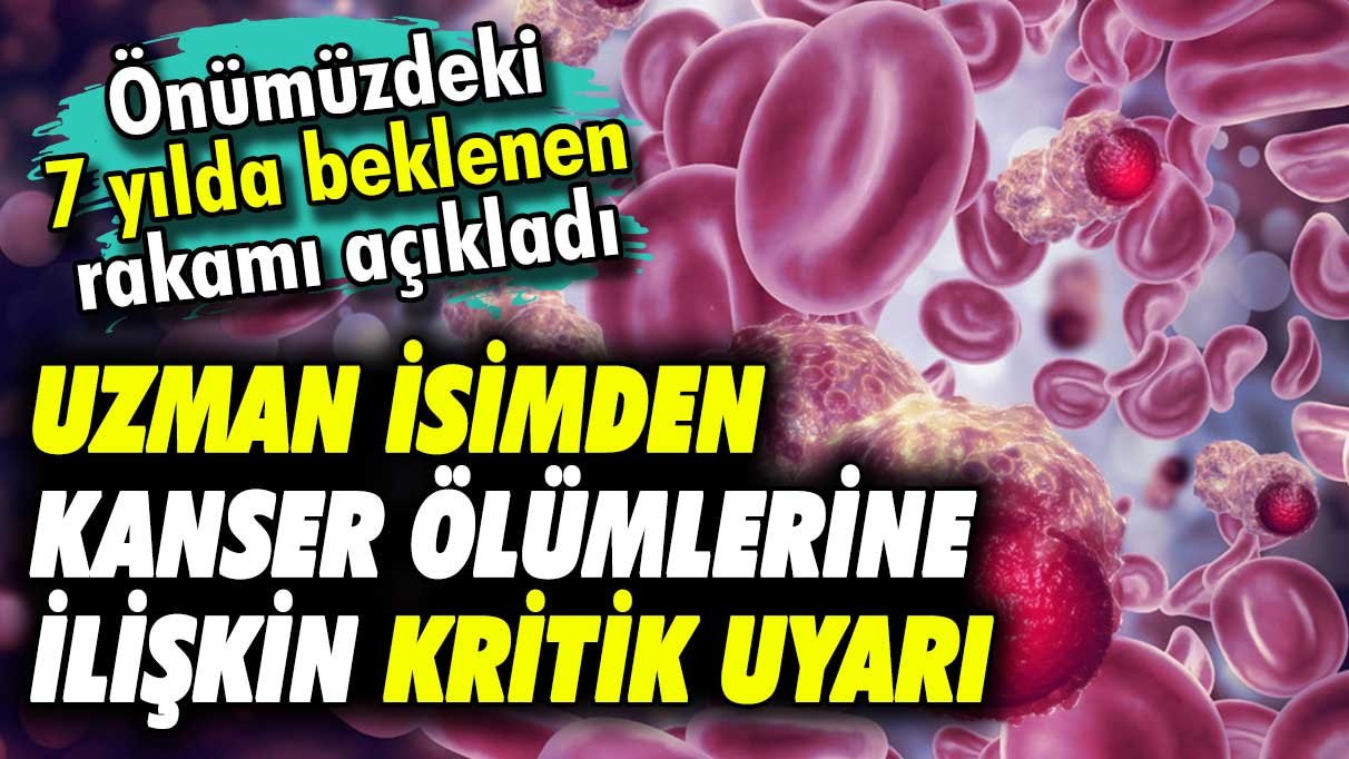 Uzman isim tarih vererek uyardı: Kanser ölümlerinde korkutan bilançoyu açıkladı