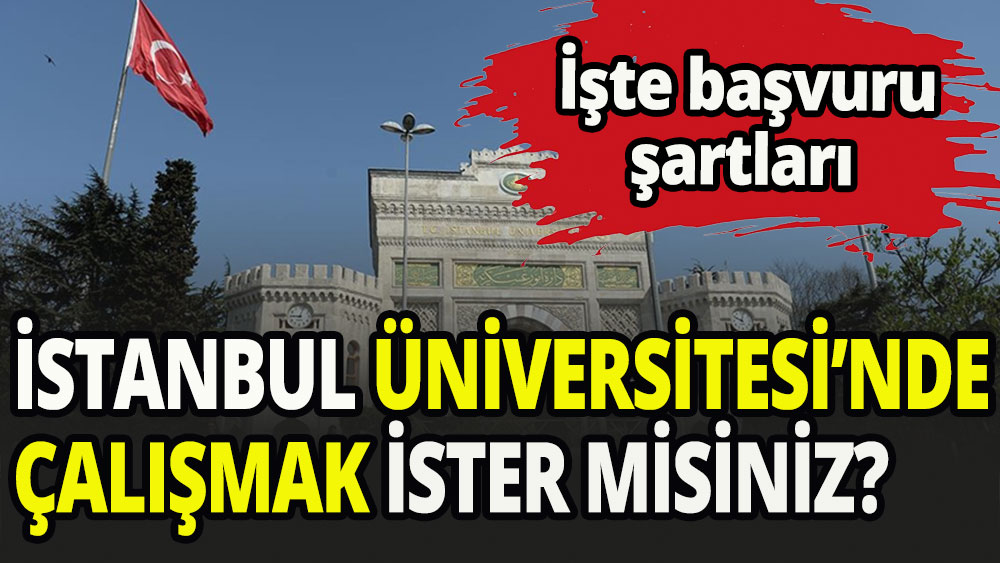 İstanbul Üniversitesi açıkladı. 25 personel aranıyor