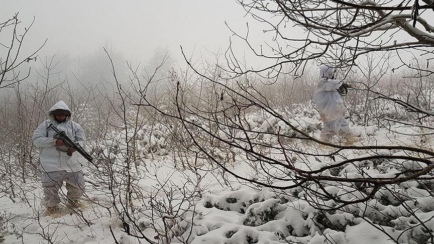 Sıfırın altında 13 derecede terör operasyonu
